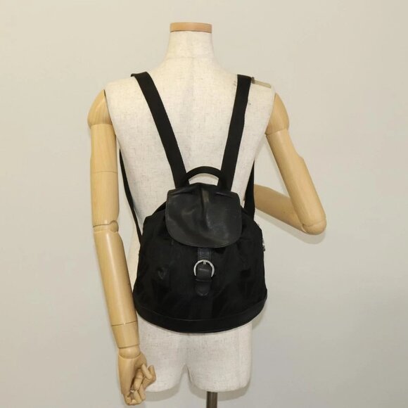 Salvatore Ferragamo Backpack Nylon Black Silver - Picture 14 of 16